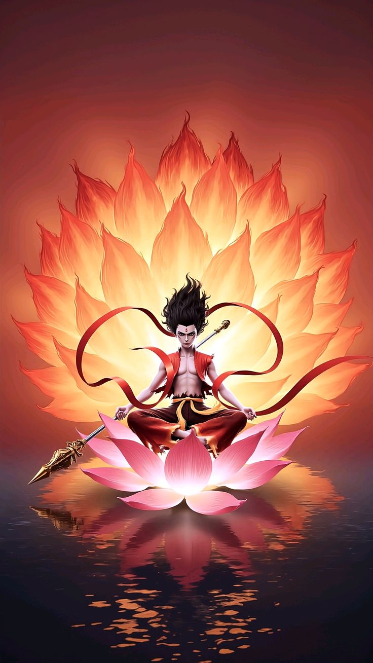 Ne Zha with lotus - Lotus Rebirth